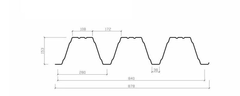 Чертёж Профнастил СТ150-840